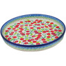 Polish Pottery Cookie Platter 10&quot; Cherry Sweet