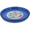 Polish Pottery Cookie Platter 10&quot; Learn To Fly UNIKAT