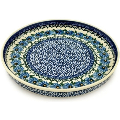 Polish Pottery Cookie Platter 10&quot; Marigold Morning