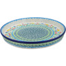 Polish Pottery Cookie Platter 10&quot; Spring Sights UNIKAT