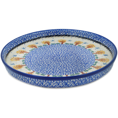 Polish Pottery Cookie Platter 10&quot; Tree Of Life
