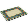 Polish Pottery Cookie Sheet 13&quot; Dotted Floral Wreath UNIKAT