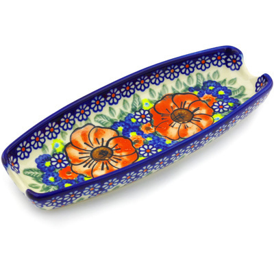 Polish Pottery Corn Tray 9&quot; Bold Sights UNIKAT