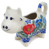 Polish Pottery Cow Shaped Creamer 2 oz Open Fields