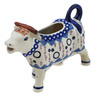 Polish Pottery Cow Shaped Creamer 4 oz Abstract Eruption UNIKAT