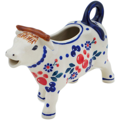 Polish Pottery Cow Shaped Creamer 4 oz Burst Of Berries