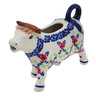 Polish Pottery Cow Shaped Creamer 4 oz Rings Of Happiness