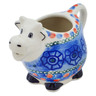 Polish Pottery Cow Shaped Creamer 6 oz Midnight Tango UNIKAT