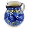 Polish Pottery Creamer 7 oz Deep Blue UNIKAT