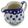 Polish Pottery Creamer 8 oz Bleeding Heart Peacock