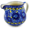 Polish Pottery Creamer 8 oz Deep Blue UNIKAT