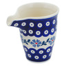 Polish Pottery Creamer 9 oz Peacock Forget-me-not