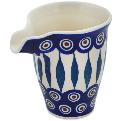 Polish Pottery Creamer 9 oz Peacock