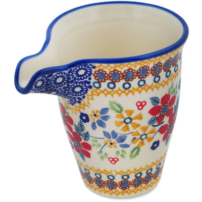 Polish Pottery Creamer 9 oz Summer Bouquet UNIKAT