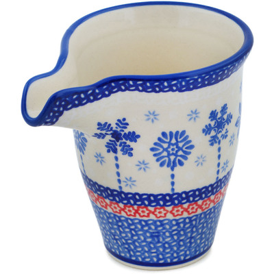 Polish Pottery Creamer 9 oz Winter Sights UNIKAT