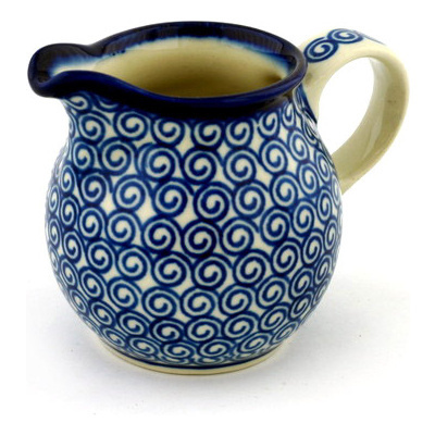 Polish Pottery Creamer Small Baltic Blue