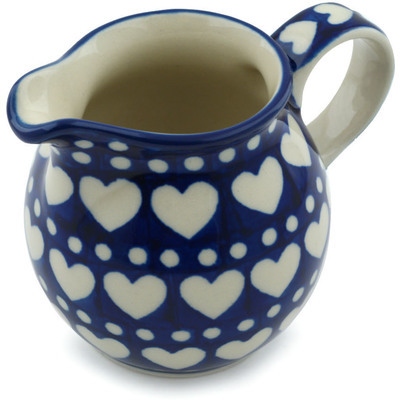 Polish Pottery Creamer Small Heart To Heart