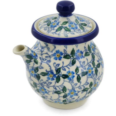 Polish Pottery Creamer with Lid 7 oz Summer Wind