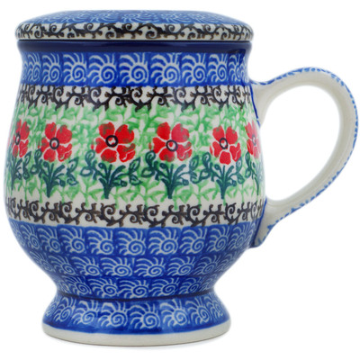 Polish Pottery Cup 10 oz Maraschino