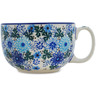 Polish Pottery Cup 13 oz Soft Starry Flowers UNIKAT