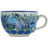 Polish Pottery Cup 3 oz Blue Meadow UNIKAT