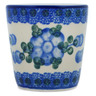 Polish Pottery Cup 3 oz Blue Poppies
