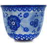 Polish Pottery Cup 3 oz Blue Poppy Circle UNIKAT