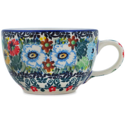 Polish Pottery Cup 3 oz Delightful Motif UNIKAT