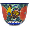Polish Pottery Cup 3 oz Summer Rooster UNIKAT