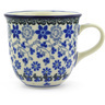 Polish Pottery Cup 6 oz Daisy Blues