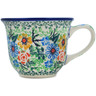 Polish Pottery Cup 6 oz Spring Wreath UNIKAT