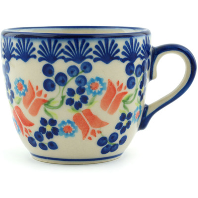 Polish Pottery Cup 7 oz Tulip Berries