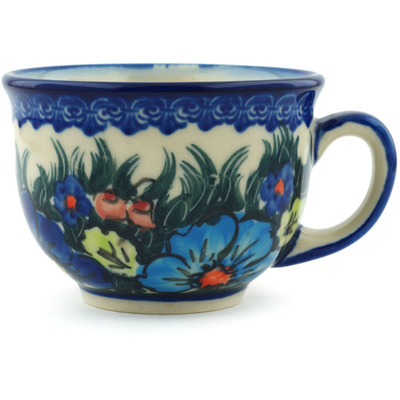 Polish Pottery Cup 8 oz Butterfly Splendor