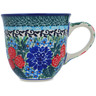 Polish Pottery Cup 8 oz Garden Trellis UNIKAT