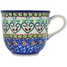 Polish Pottery Cup 8 oz Heart Vines UNIKAT