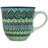 Polish Pottery Cup 8 oz Kiwi UNIKAT