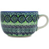 Polish Pottery Cup 9 oz Kiwi UNIKAT