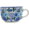 Polish Pottery Cup 9 oz Soft Starry Flowers UNIKAT