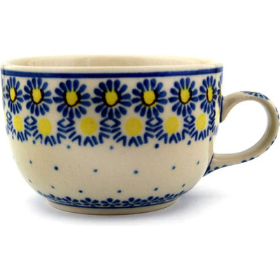 Polish Pottery Cup 9 oz Sunshine Daisy