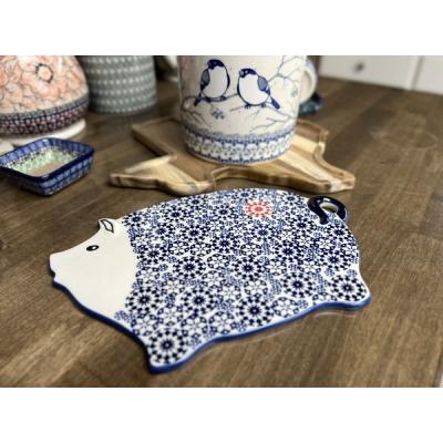 Polish Pottery Cutting Board 10&quot; Bullseye UNIKAT