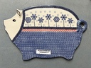 Polish Pottery Cutting Board 10&quot; Winter Sights UNIKAT