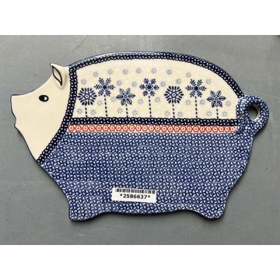 Polish Pottery Cutting Board 10&quot; Winter Sights UNIKAT