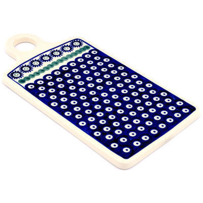 Polish Pottery Cutting Board 11&quot; Astrid Peacock