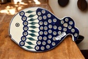 Polish Pottery Cutting Board 11&quot; Peacock