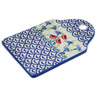 Polish Pottery Cutting Board 9&quot; Poppies And Cornflowers UNIKAT