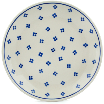 Polish Pottery Dessert Plate 4 Dot Splash