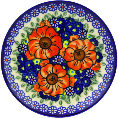 Polish Pottery Dessert Plate 7&frac12;-inch Bold Sights UNIKAT