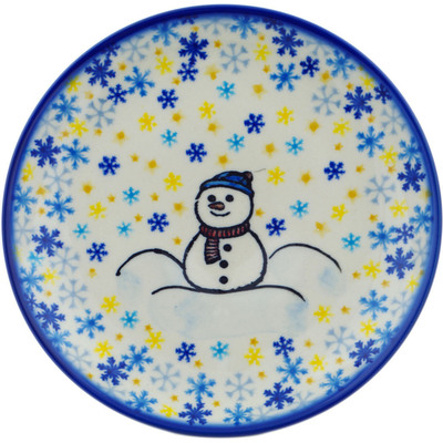 Polish Pottery Dessert Plate 7&frac12;-inch Delightful Snowfall