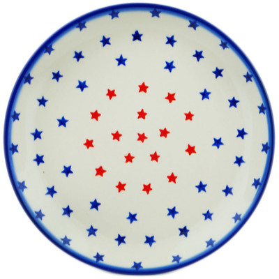 Polish Pottery Dessert Plate 7&frac12;-inch Star Spangled