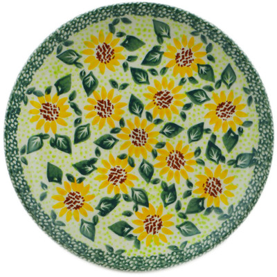 Polish Pottery Dessert Plate 7&frac12;-inch Sunflower Fields